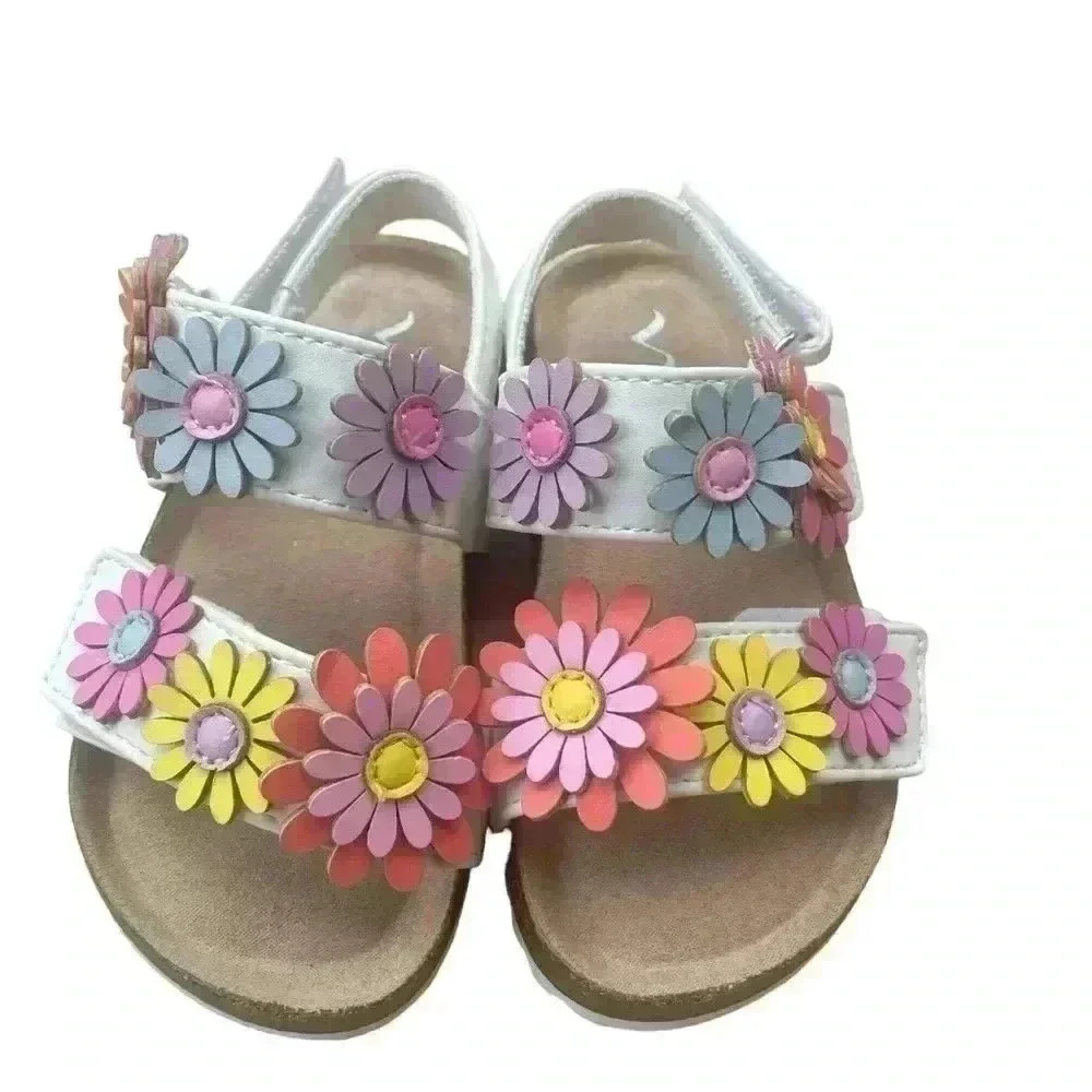 Nina girls Dalton Sandal in White Floral Size 7M like new used for pictures only - Picture 4 of 7
